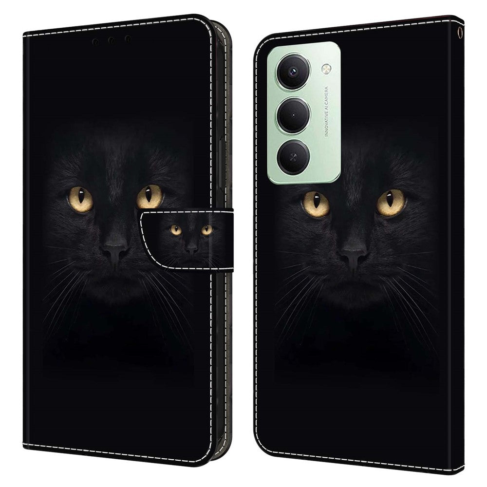For Xiaomi Redmi 15 4G (EU) (171mm) Case Magnetic Clasp 3D Pattern Leather Wallet Phone Cover