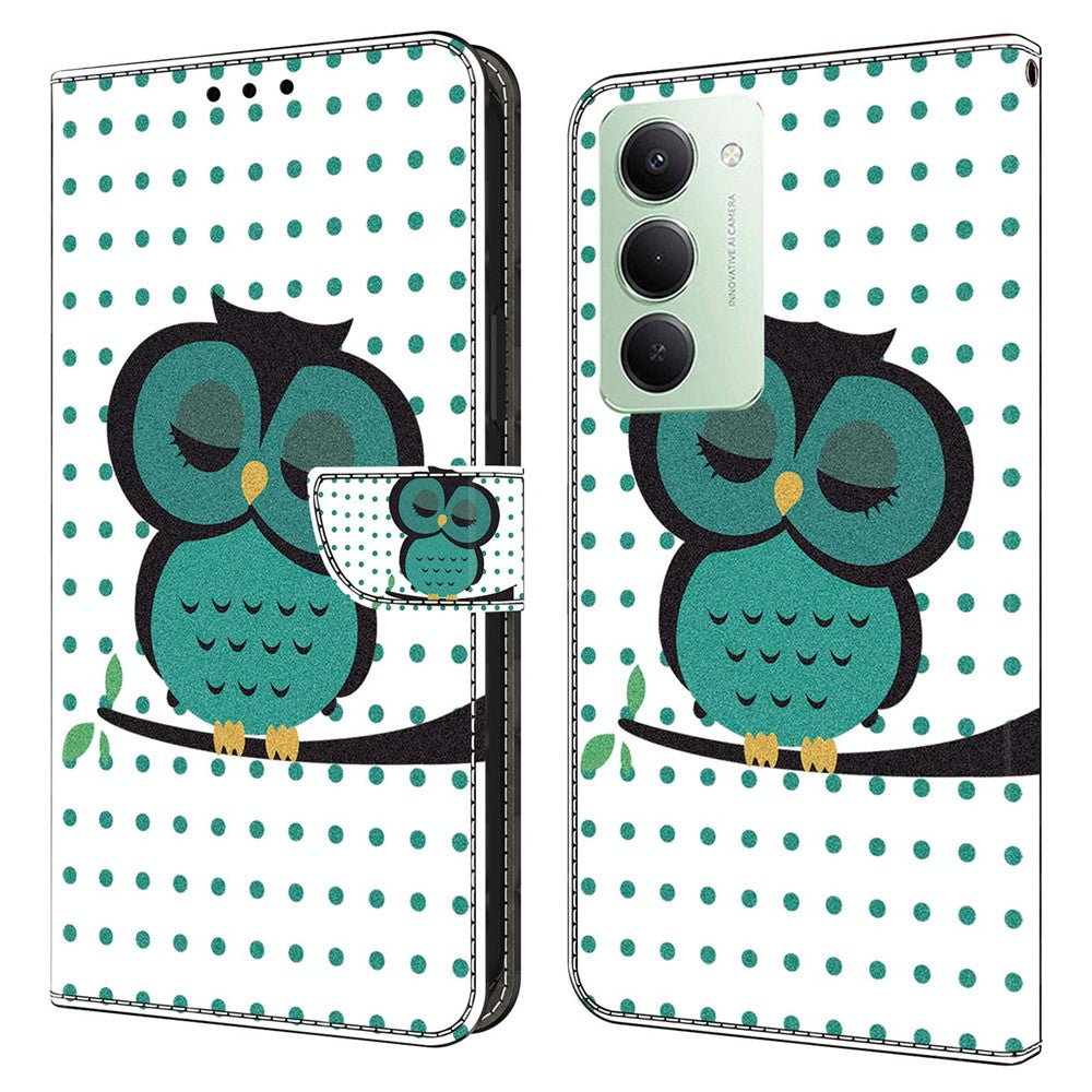 For Xiaomi Redmi 15 4G (EU) (171mm) Case Magnetic Clasp 3D Pattern Leather Wallet Phone Cover