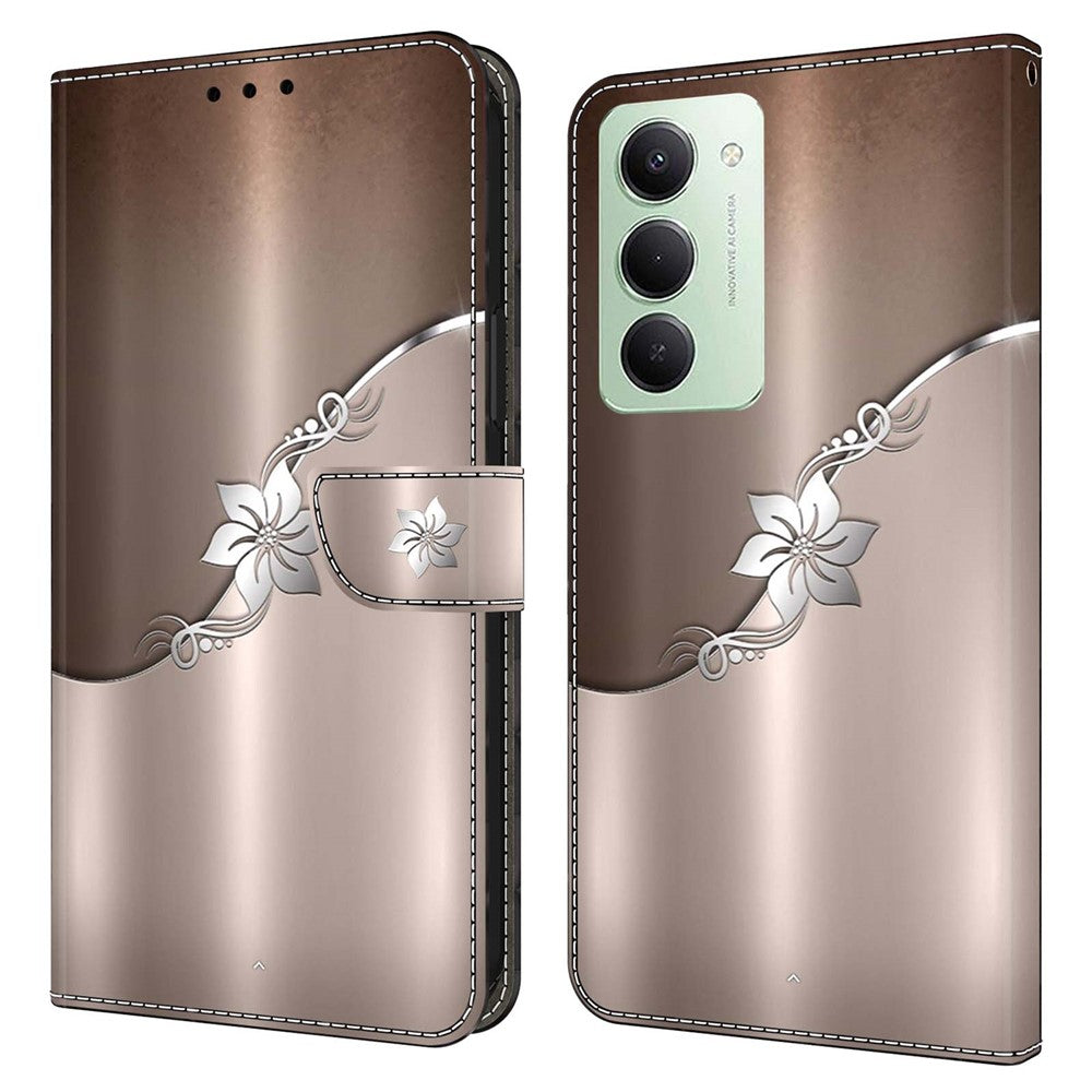For Xiaomi Redmi 15 4G (EU) (171mm) Case Magnetic Clasp 3D Pattern Leather Wallet Phone Cover