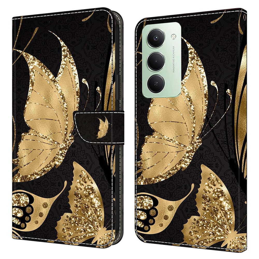 For Xiaomi Redmi 15 4G (EU) (171mm) Case Magnetic Clasp 3D Pattern Leather Wallet Phone Cover