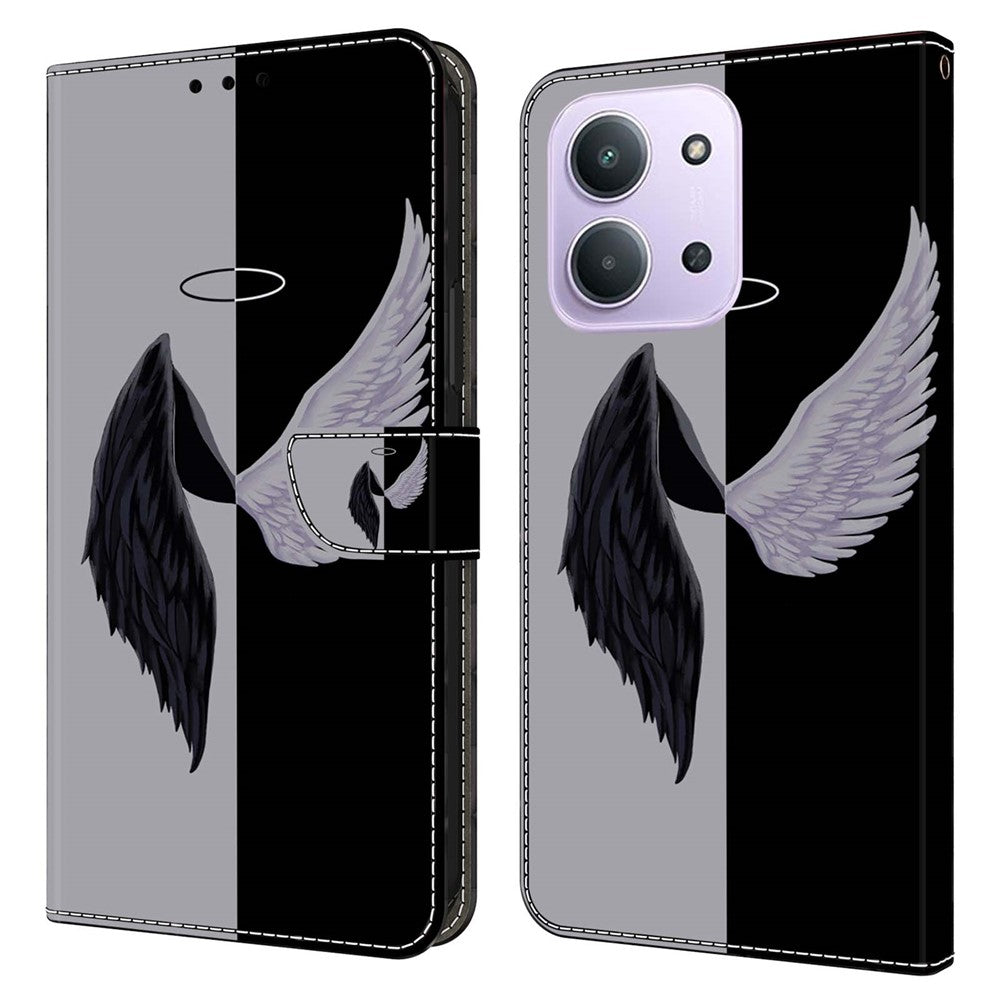 For Xiaomi Redmi 15C 4G (Global) (171mm)  /  Poco C85 4G (171mm) Case Magnetic Clasp 3D Pattern Leather Wallet Phone Cover