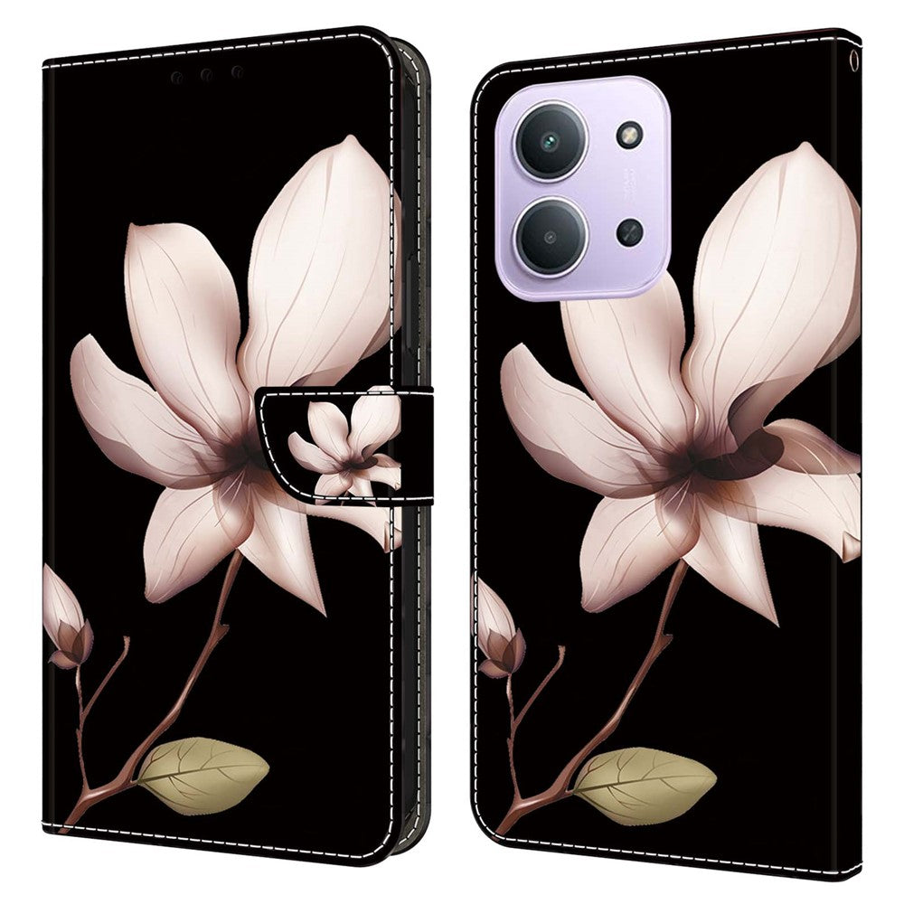 For Xiaomi Redmi 15C 4G (Global) (171mm)  /  Poco C85 4G (171mm) Case Magnetic Clasp 3D Pattern Leather Wallet Phone Cover