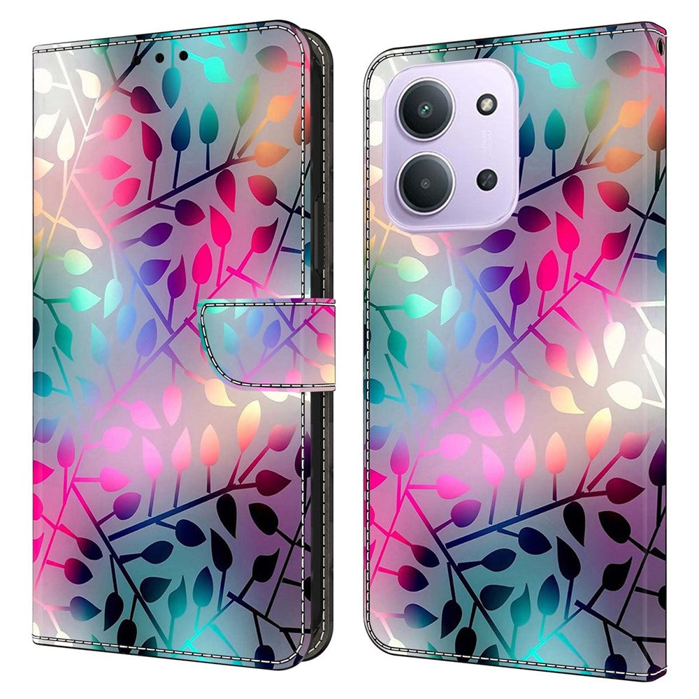 Phone Case For Xiaomi Redmi 15C 5G (EU) (173mm)  /  4G (EU) (173mm)  /  Poco C85 4G (173mm) Magnetic Clasp 3D Pattern Leather Wallet Cover