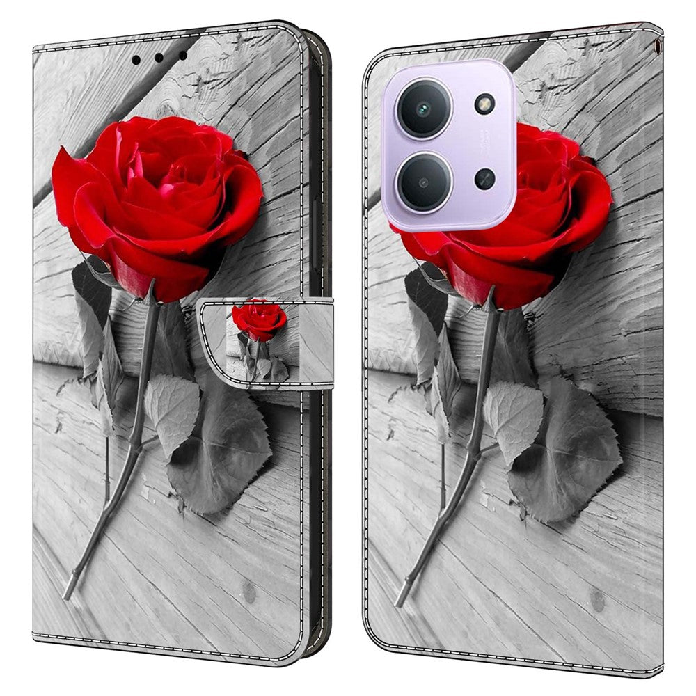 Phone Case For Xiaomi Redmi 15C 5G (EU) (173mm)  /  4G (EU) (173mm)  /  Poco C85 4G (173mm) Magnetic Clasp 3D Pattern Leather Wallet Cover