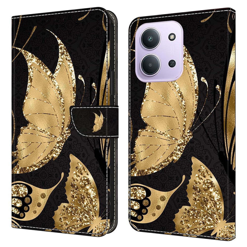 Phone Case For Xiaomi Redmi 15C 5G (EU) (173mm)  /  4G (EU) (173mm)  /  Poco C85 4G (173mm) Magnetic Clasp 3D Pattern Leather Wallet Cover