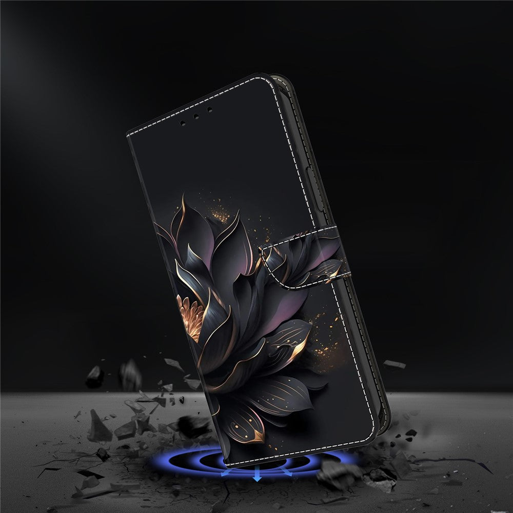 For Xiaomi Redmi A5 NFC (EU) (173.45mm) Case Magnetic Clasp 3D Pattern Leather Wallet Phone Cover