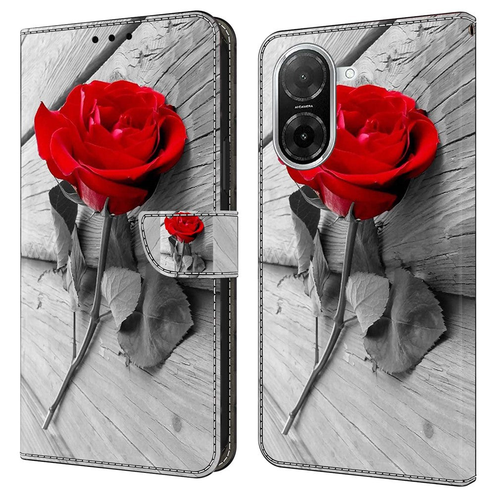 For Xiaomi Redmi A5 NFC (EU) (173.45mm) Case Magnetic Clasp 3D Pattern Leather Wallet Phone Cover