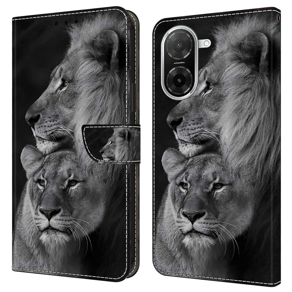 For Xiaomi Redmi A5 NFC (EU) (173.45mm) Case Magnetic Clasp 3D Pattern Leather Wallet Phone Cover