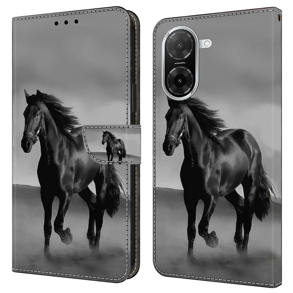 For Xiaomi Redmi A5 NFC (EU) (173.45mm) Case Magnetic Clasp 3D Pattern Leather Wallet Phone Cover