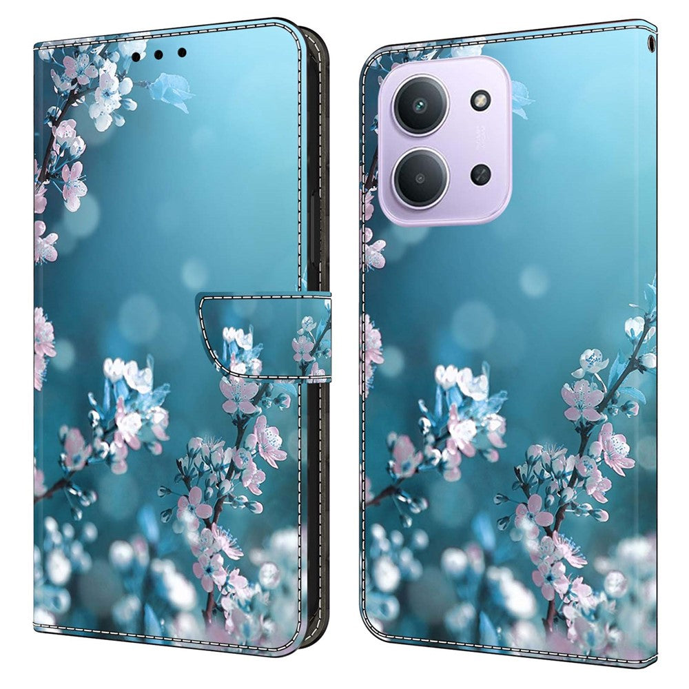 For Xiaomi Redmi 15C 4G (Global) (171mm)  /  Poco C85 4G (171mm) Case 3D Pattern PU Leather Wallet Phone Cover with Stand