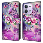 For Xiaomi Redmi 15C 4G (Global) (171mm)  /  Poco C85 4G (171mm) Case 3D Pattern PU Leather Wallet Phone Cover with Stand