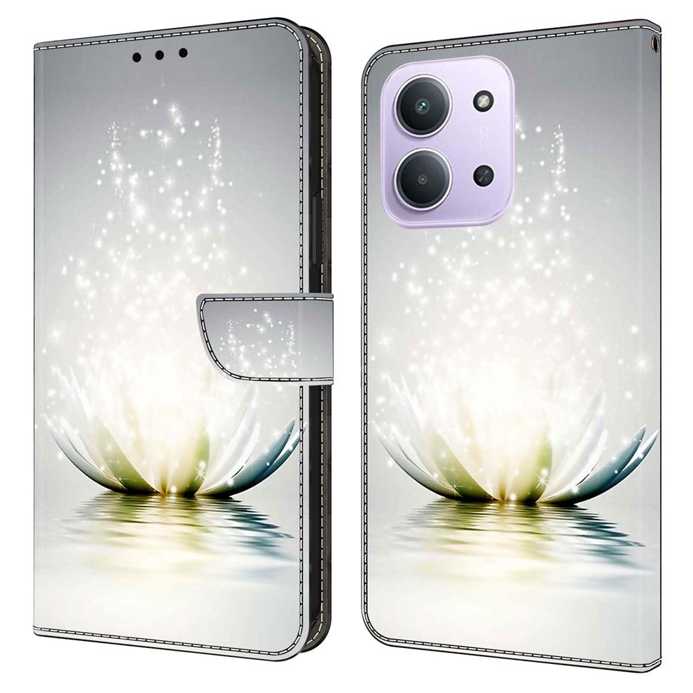 For Xiaomi Redmi 15C 4G (Global) (171mm)  /  Poco C85 4G (171mm) Case 3D Pattern PU Leather Wallet Phone Cover with Stand