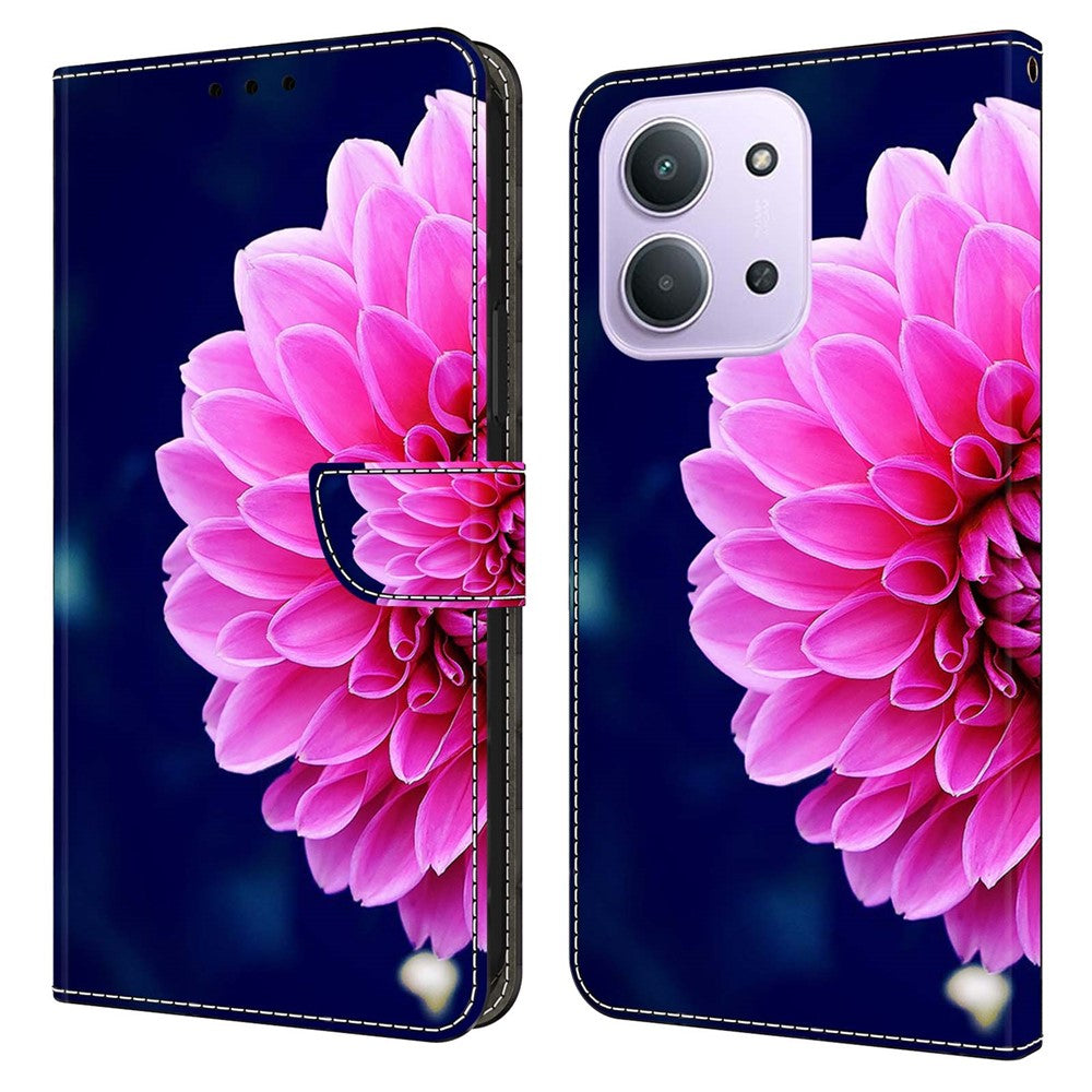 For Xiaomi Redmi 15C 4G (Global) (171mm)  /  Poco C85 4G (171mm) Case 3D Pattern PU Leather Wallet Phone Cover with Stand