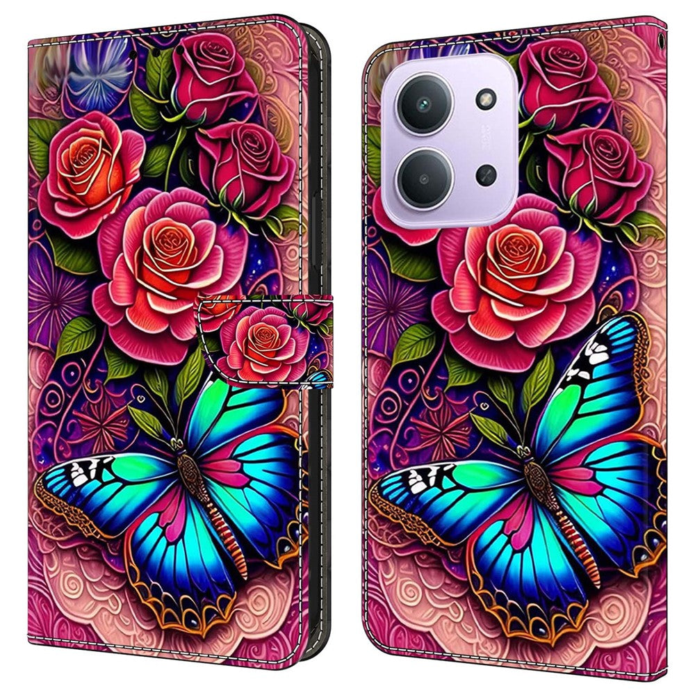 For Xiaomi Redmi 15C 4G (Global) (171mm)  /  Poco C85 4G (171mm) Case PU Leather Wallet Phone Cover with Stand