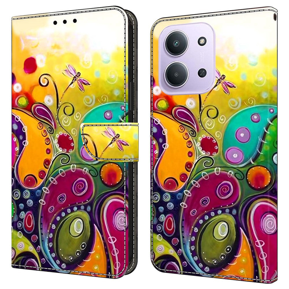 For Xiaomi Redmi 15C 4G (Global) (171mm)  /  Poco C85 4G (171mm) Case PU Leather Wallet Phone Cover with Stand