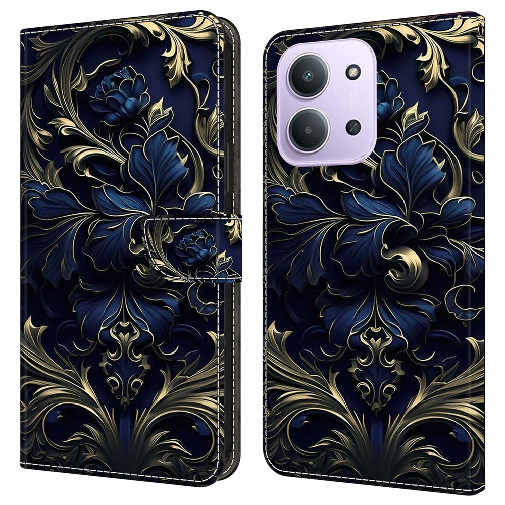 For Xiaomi Redmi 15C 4G (Global) (171mm)  /  Poco C85 4G (171mm) Case PU Leather Wallet Phone Cover with Stand