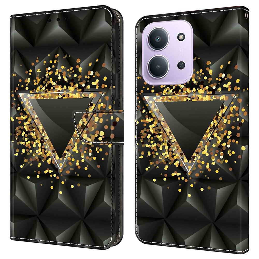 For Xiaomi Redmi 15C 4G (Global) (171mm)  /  Poco C85 4G (171mm) Case PU Leather Wallet Phone Cover with Stand