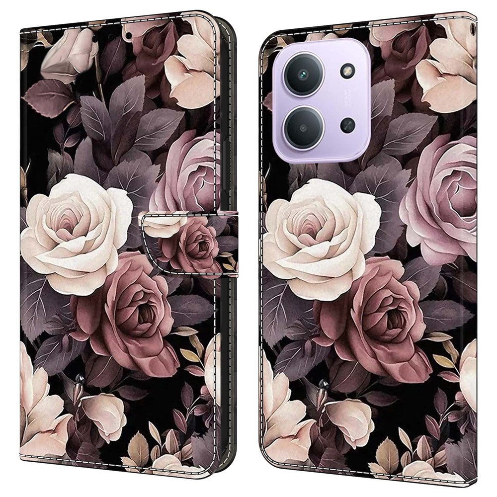 For Xiaomi Redmi 15C 4G (Global) (171mm)  /  Poco C85 4G (171mm) Case PU Leather Wallet Phone Cover with Stand