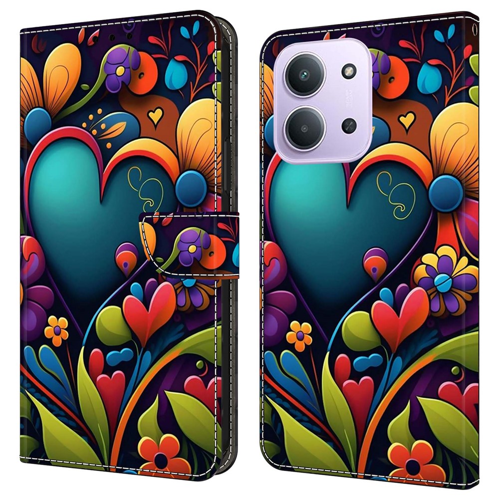 For Xiaomi Redmi 15C 4G (Global) (171mm)  /  Poco C85 4G (171mm) Case PU Leather Wallet Phone Cover with Stand