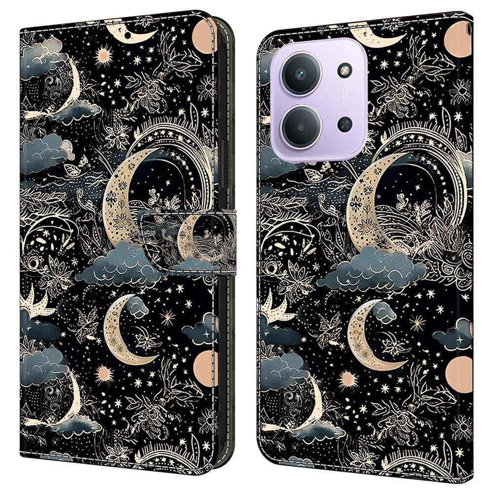 For Xiaomi Redmi 15C 4G (Global) (171mm)  /  Poco C85 4G (171mm) Case PU Leather Wallet Phone Cover with Stand
