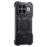 Magnetisk telefoncover til Xiaomi Redmi K90 Pro Max 5G / Poco F8 Ultra med støtteben og metalbumper