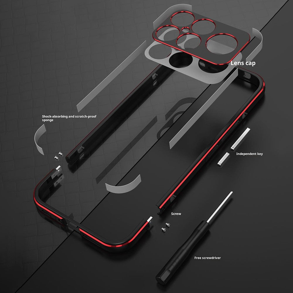 For Xiaomi Redmi K90 Pro Max 5G / Poco F8 Ultra Bumper Case Metal Frame Phone Cover with Camera Lens Guard