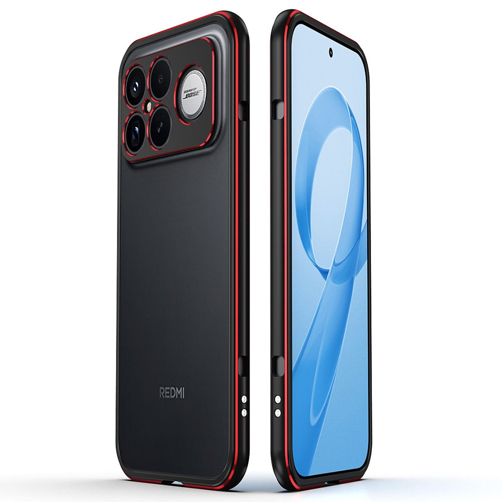 For Xiaomi Redmi K90 Pro Max 5G / Poco F8 Ultra Bumper Case Metal Frame Phone Cover with Camera Lens Guard