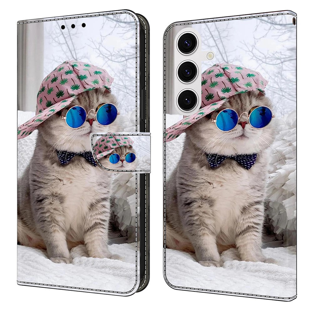 Plånboksfodral för Samsung Galaxy S26 med mönstertryck, stativ, läder, flipfodral