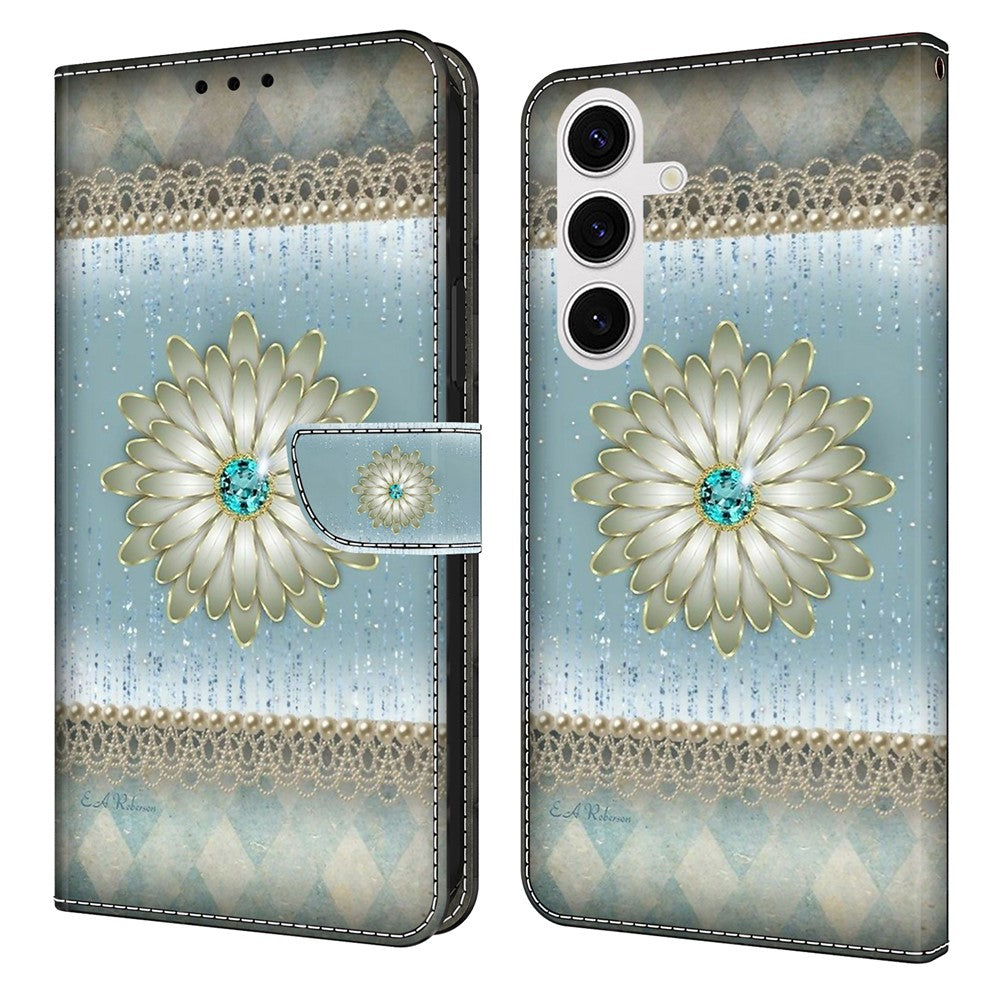 Plånboksfodral för Samsung Galaxy S26 med mönstertryck, stativ, läder, flipfodral