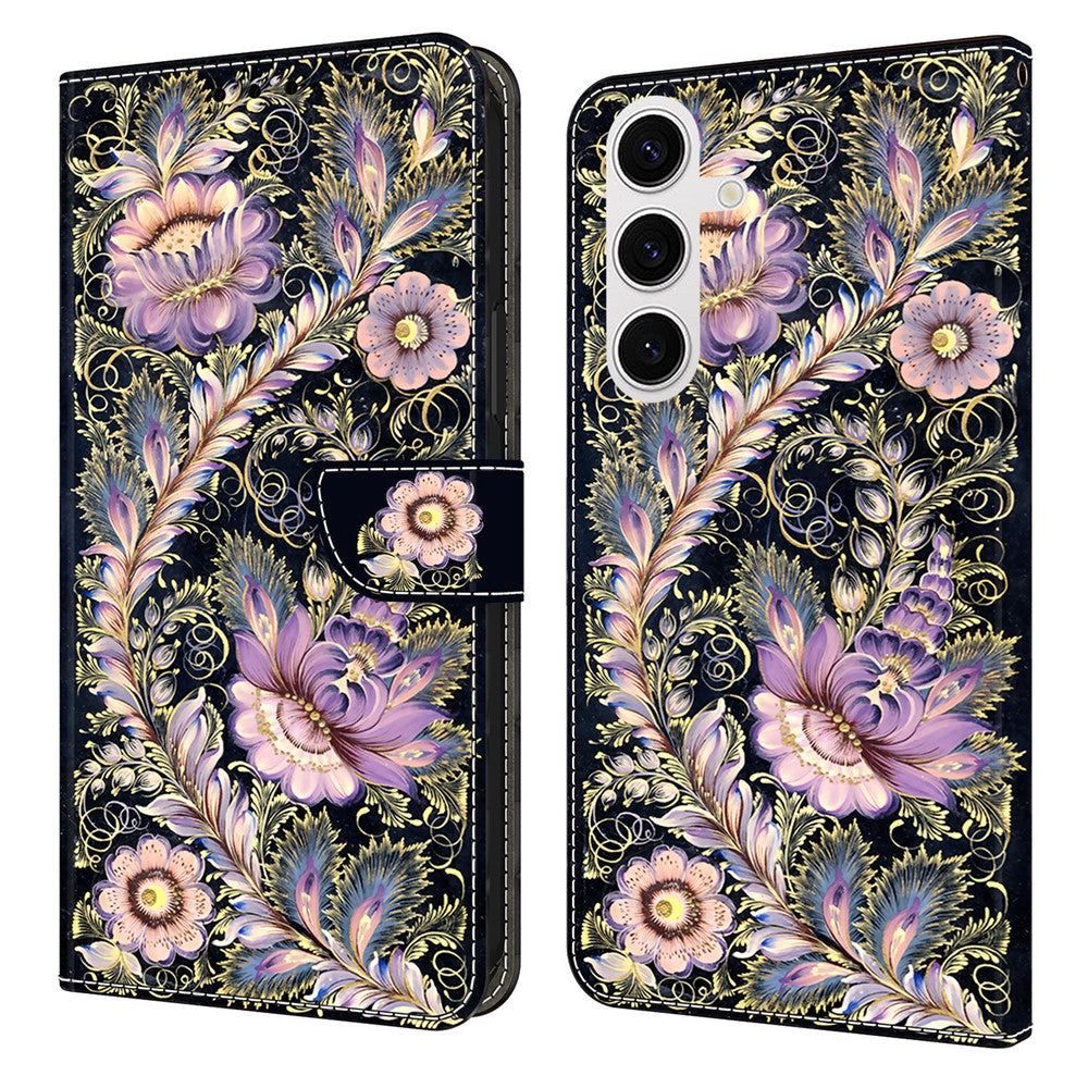 Plånboksfodral för Samsung Galaxy S26 med mönstertryck, stativ, läder, flipfodral
