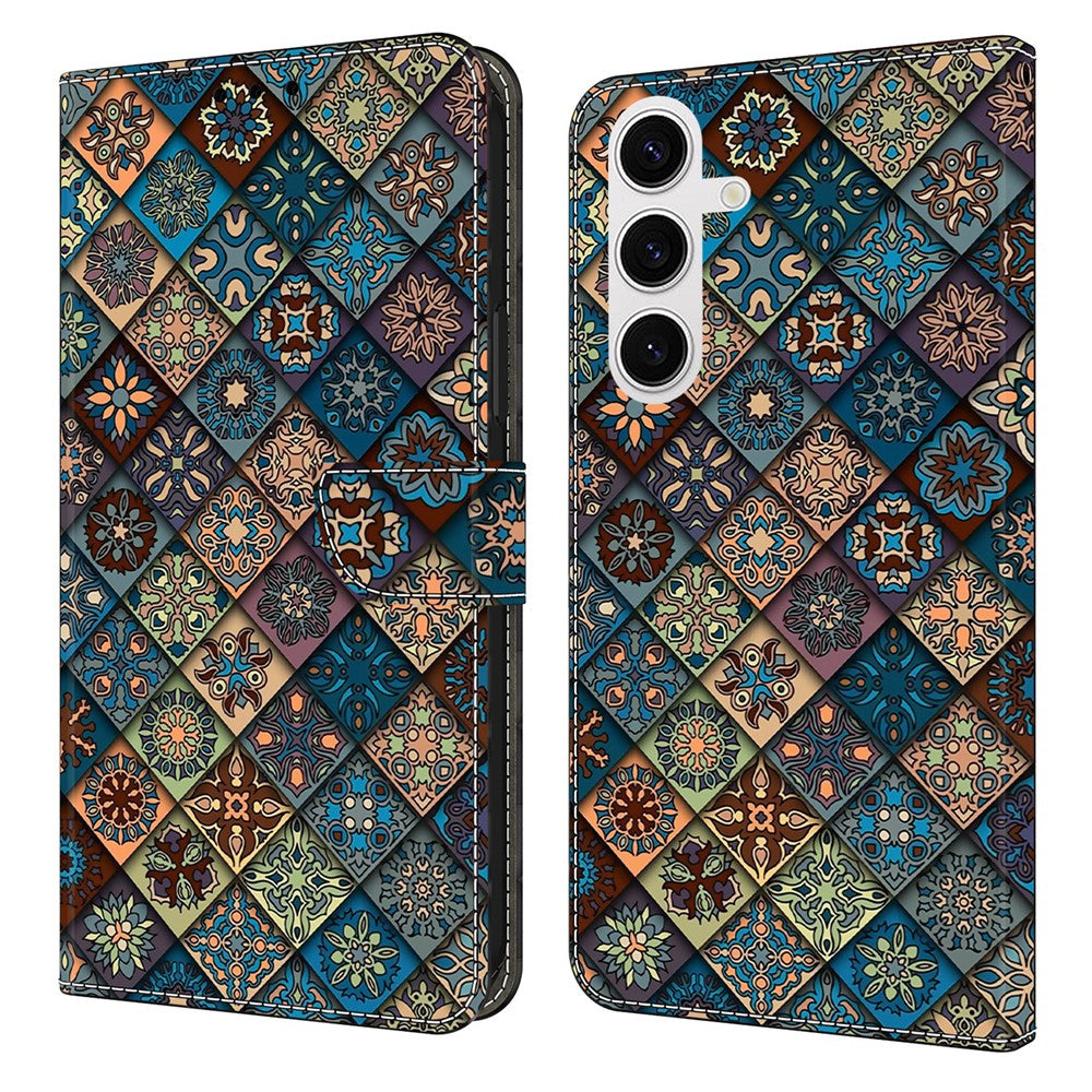 Plånboksfodral för Samsung Galaxy S26 med mönstertryck, stativ, läder, flipfodral