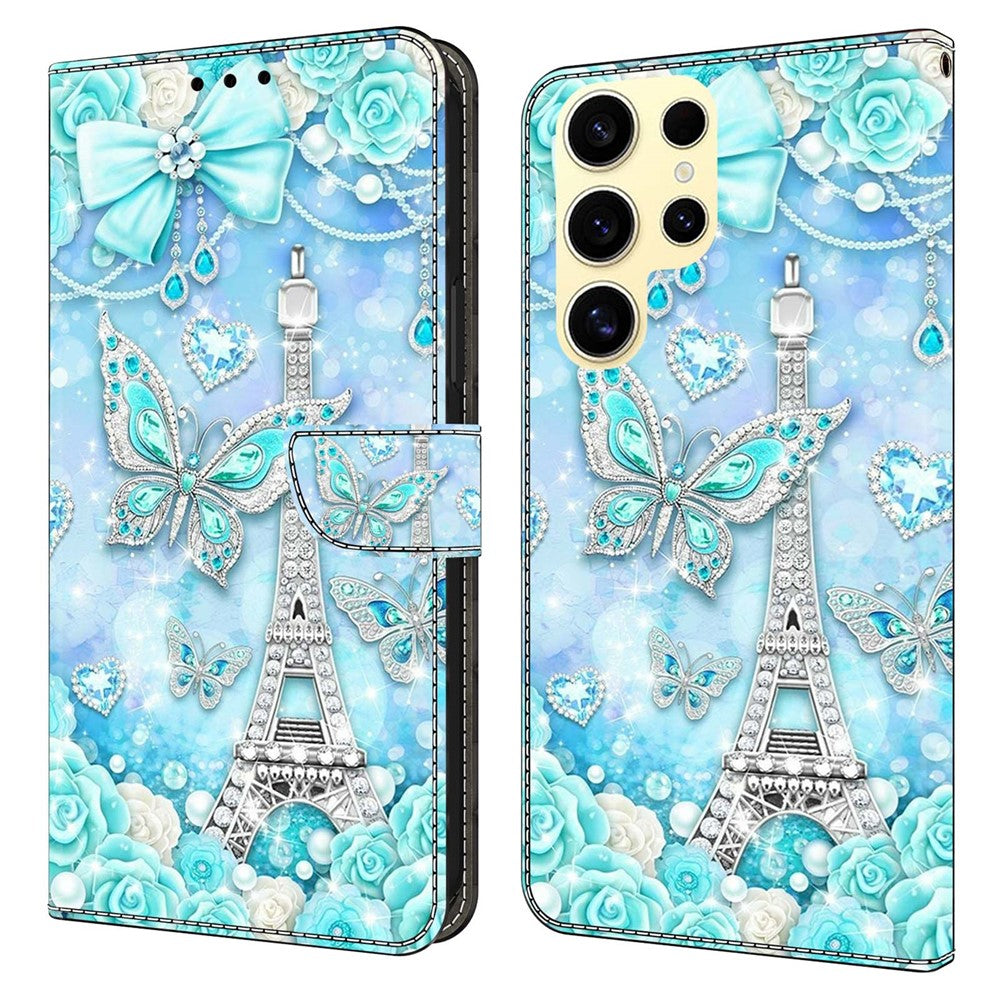Plånboksfodral för Samsung Galaxy S26 Ultra med mönstertryck, läder, flipfodral