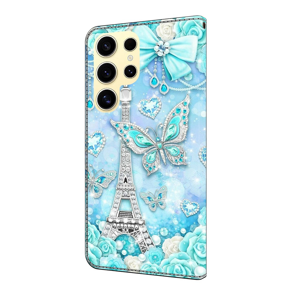 Plånboksfodral för Samsung Galaxy S26 Ultra med mönstertryck, läder, flipfodral