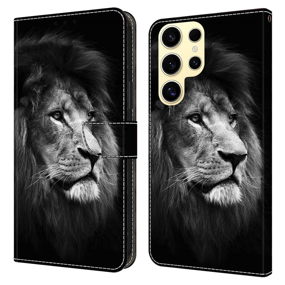 Plånboksfodral för Samsung Galaxy S26 Ultra med mönstertryck, läder, flipfodral