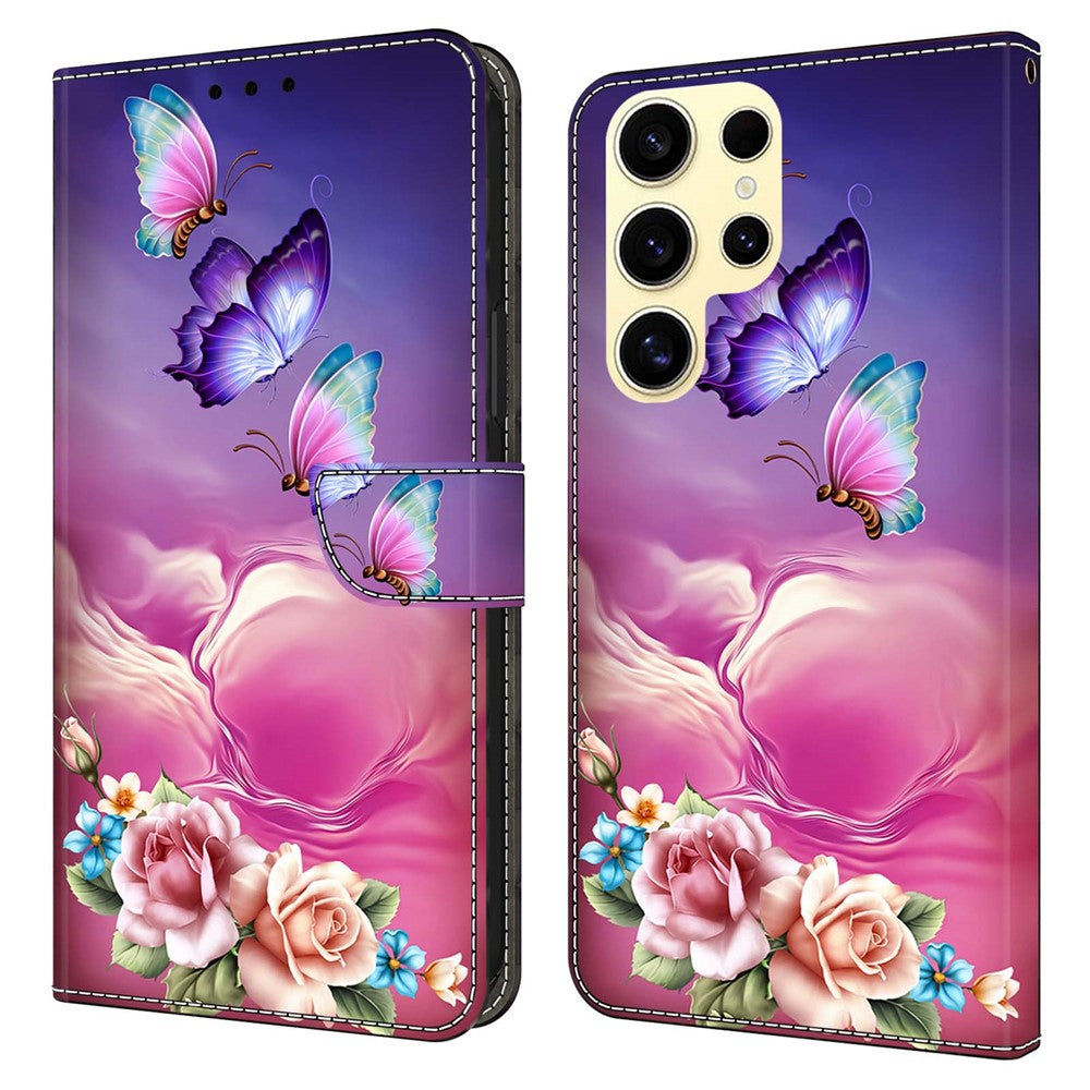 Plånboksfodral för Samsung Galaxy S26 Ultra med mönstertryck, läder, flipfodral