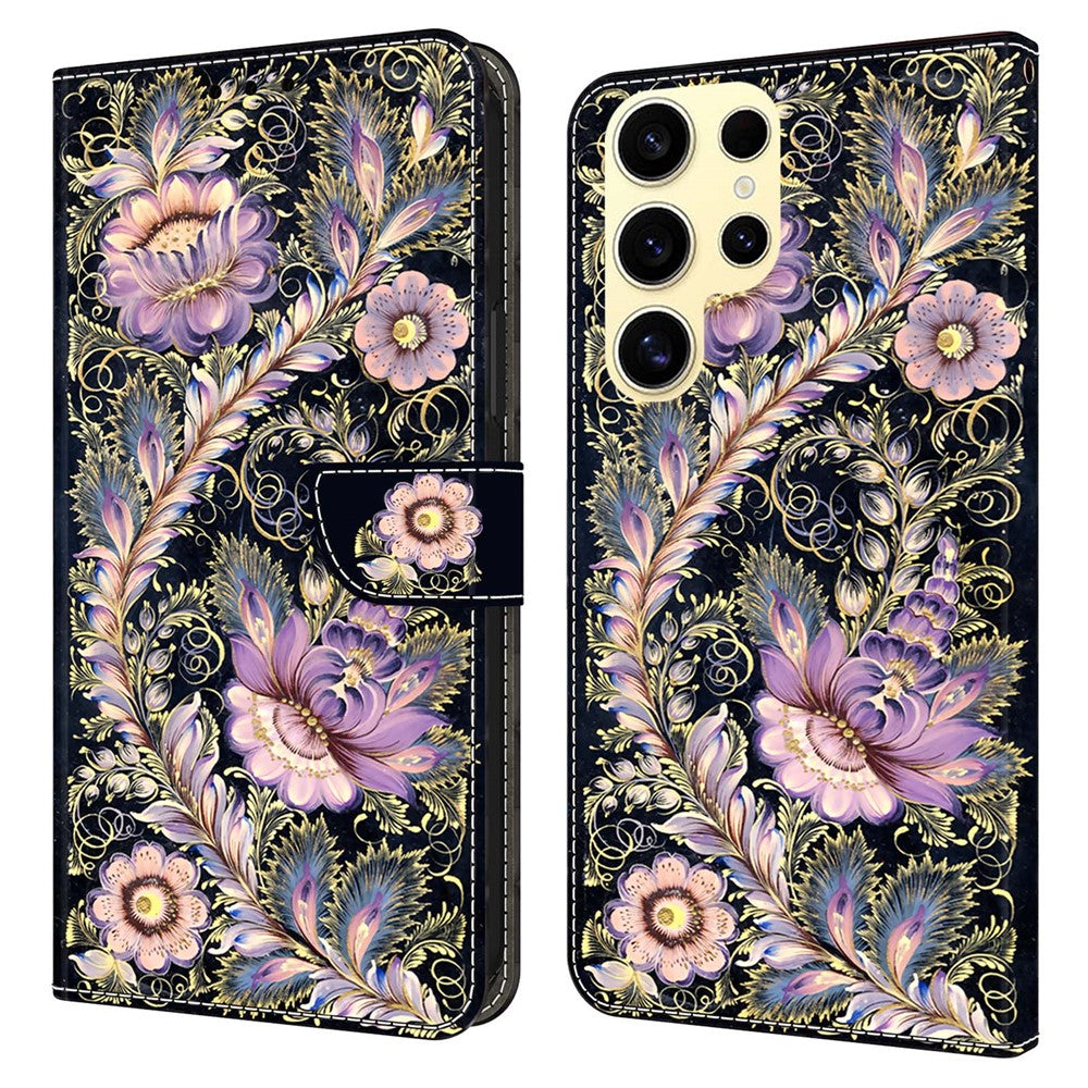 Plånboksfodral för Samsung Galaxy S26 Ultra med mönstertryck, läder, flipfodral