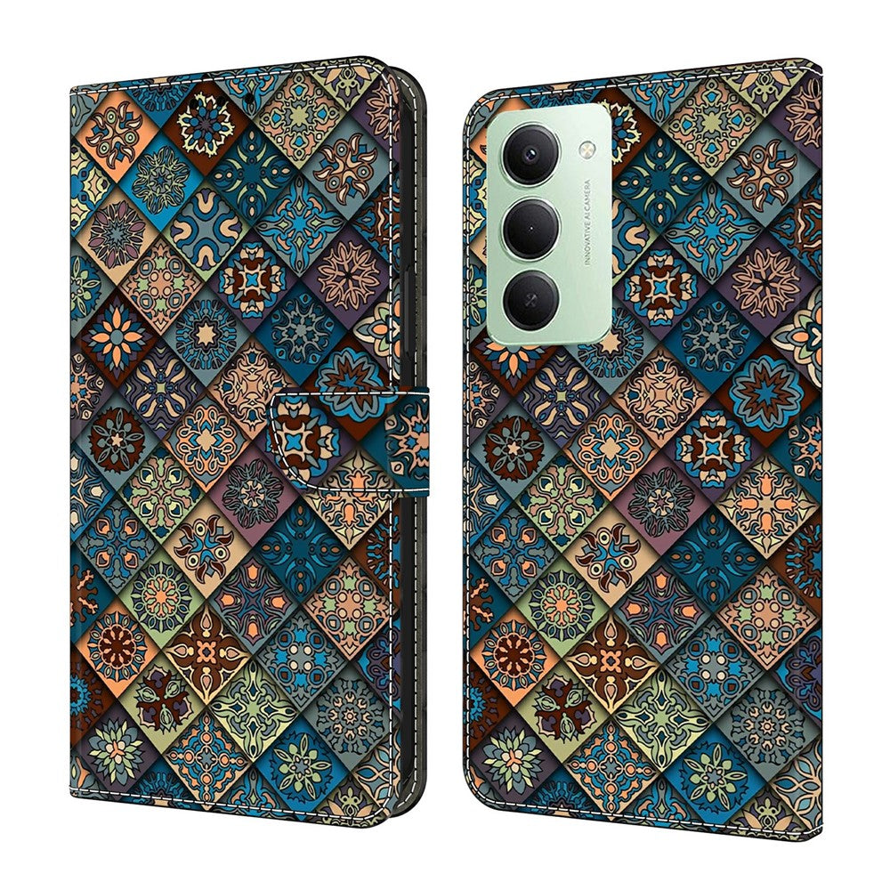 For Xiaomi Redmi 15 4G (EU) (171mm) Wallet Case Pattern Printing Stand Leather Flip Phone Cover
