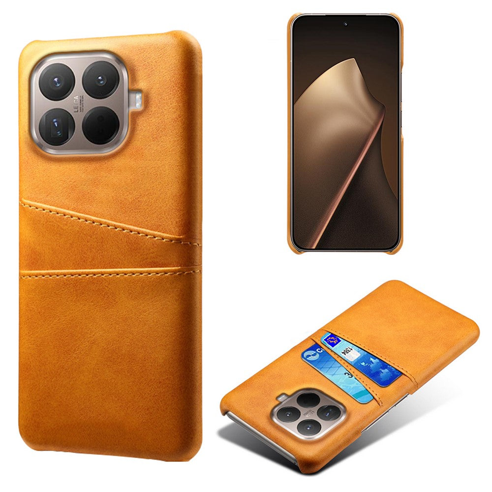 For Xiaomi 15T Pro Case Dual Card Slots PU Leather + Hard PC Phone Cover