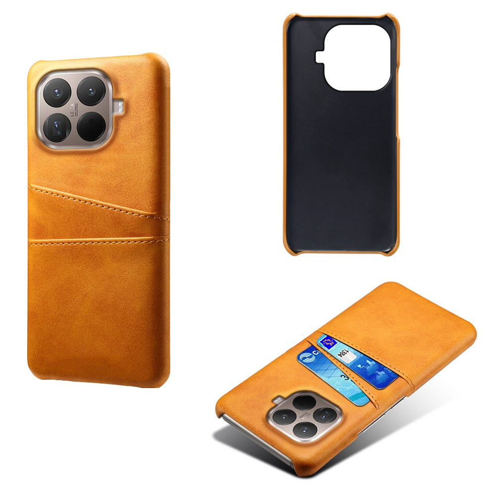For Xiaomi 15T Pro Case Dual Card Slots PU Leather + Hard PC Phone Cover