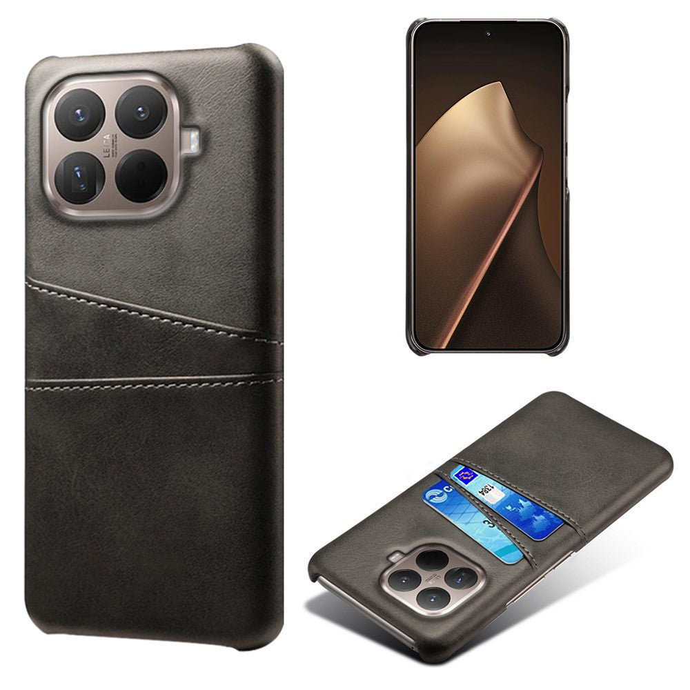For Xiaomi 15T Pro Case Dual Card Slots PU Leather + Hard PC Phone Cover