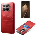 For Xiaomi 15T Pro Case Dual Card Slots PU Leather + Hard PC Phone Cover