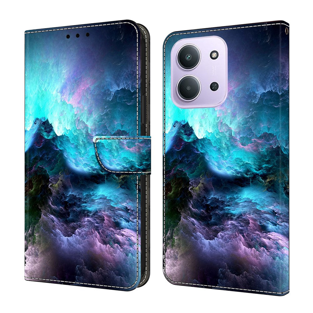 For Xiaomi Redmi 15C 4G (Global) (171mm)  /  Poco C85 4G (171mm) Leather Case Pattern Printing Wallet Stand Flip Phone Cover