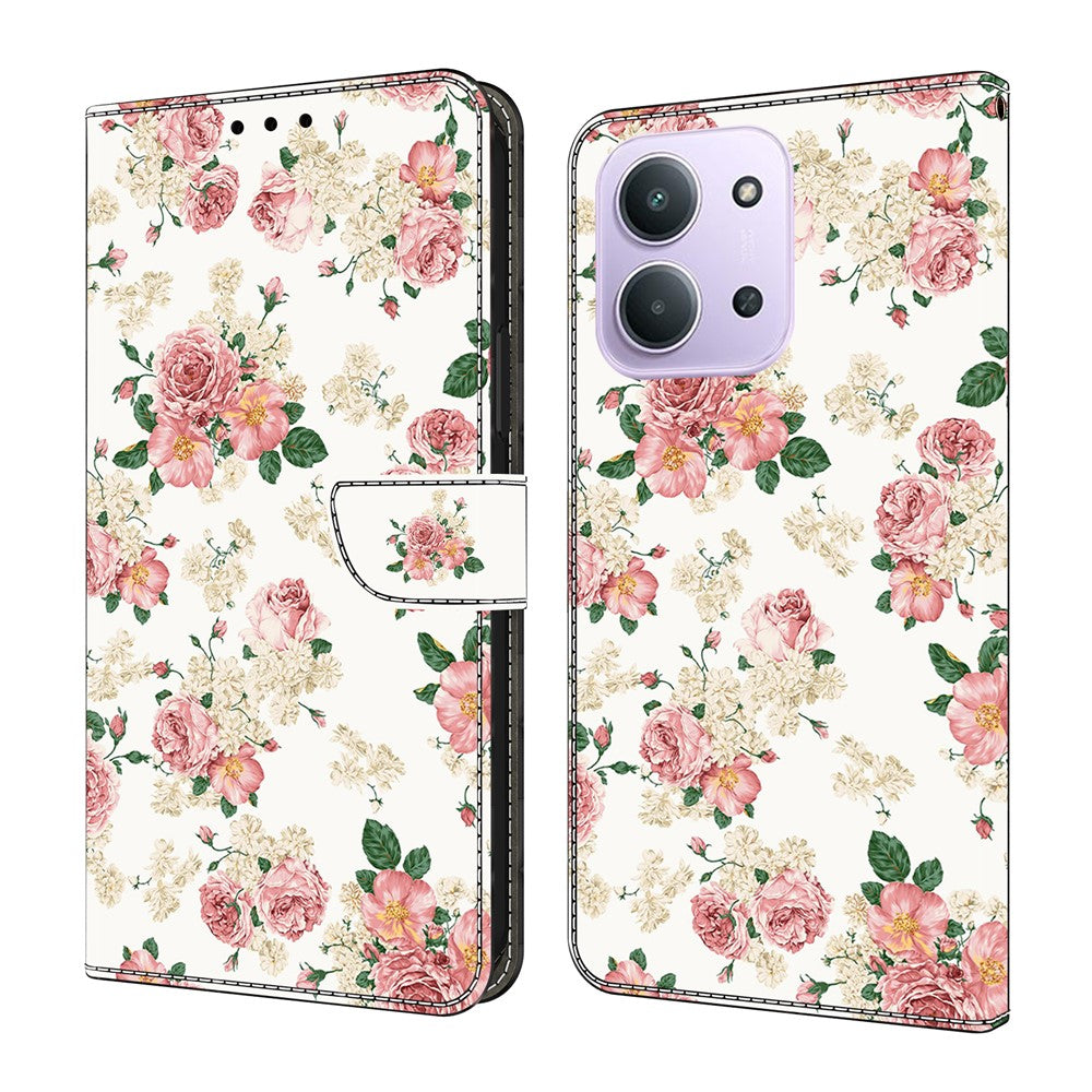 For Xiaomi Redmi 15C 4G (Global) (171mm)  /  Poco C85 4G (171mm) Leather Case Pattern Printing Wallet Stand Flip Phone Cover