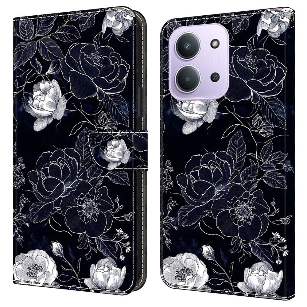 For Xiaomi Redmi 15C 4G (Global) (171mm)  /  Poco C85 4G (171mm) Case Wallet Stand Pattern Printing PU Leather Flip Phone Cover