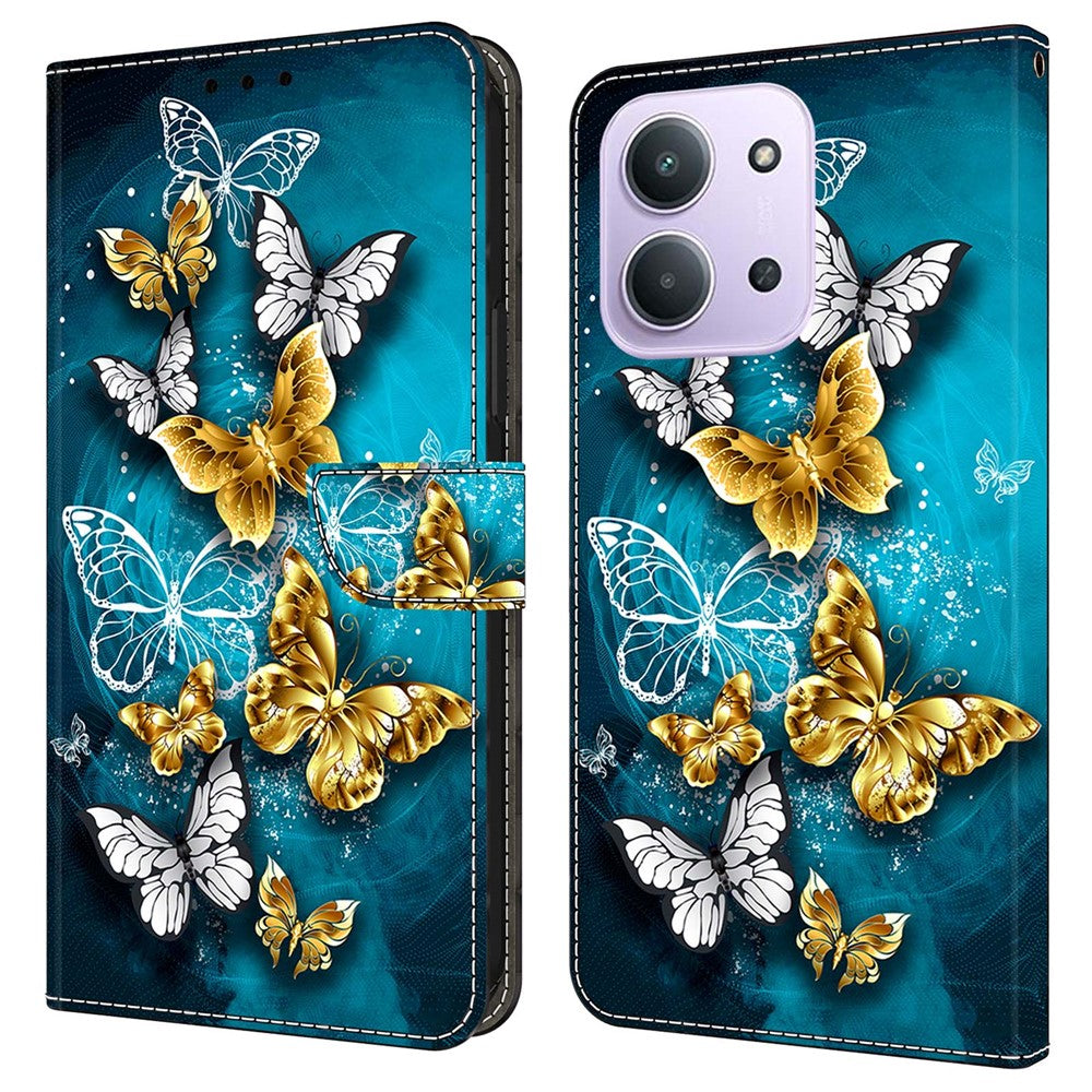 For Xiaomi Redmi 15C 4G (Global) (171mm)  /  Poco C85 4G (171mm) Case Wallet Stand Pattern Printing PU Leather Flip Phone Cover