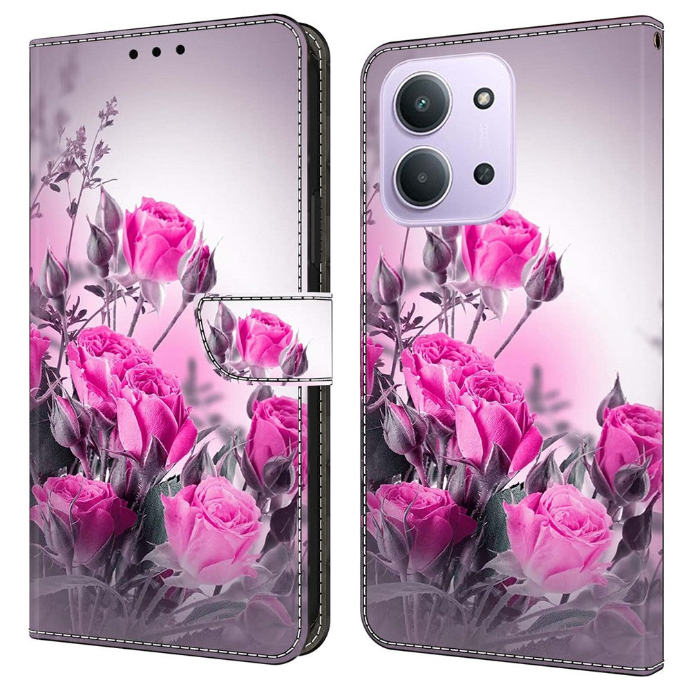 For Xiaomi Redmi 15C 4G (Global) (171mm)  /  Poco C85 4G (171mm) Case Wallet Stand Pattern Printing PU Leather Flip Phone Cover