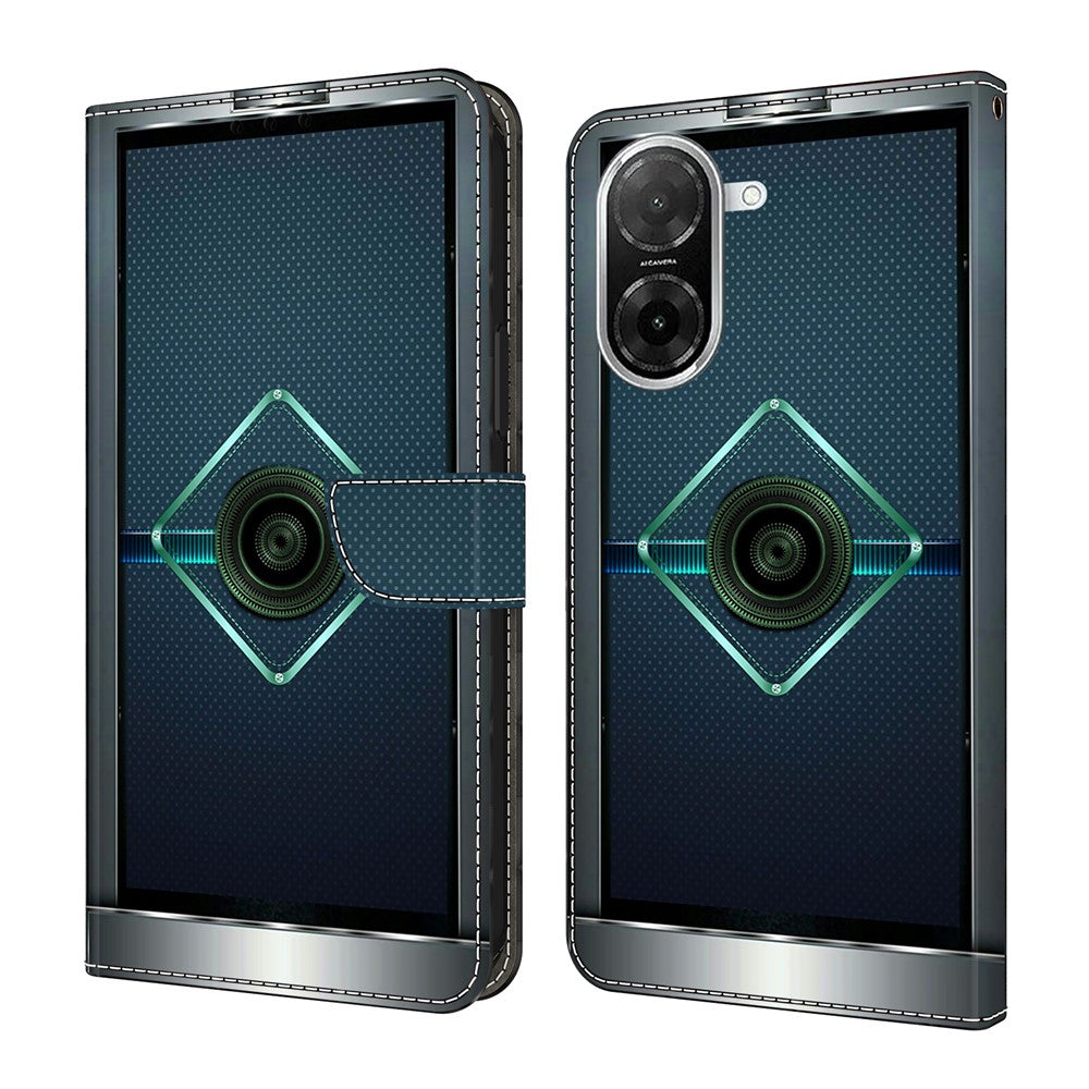 For Xiaomi Redmi A5 NFC (EU) (173.45mm) Case Wallet Stand Pattern Printing PU Leather Flip Phone Cover