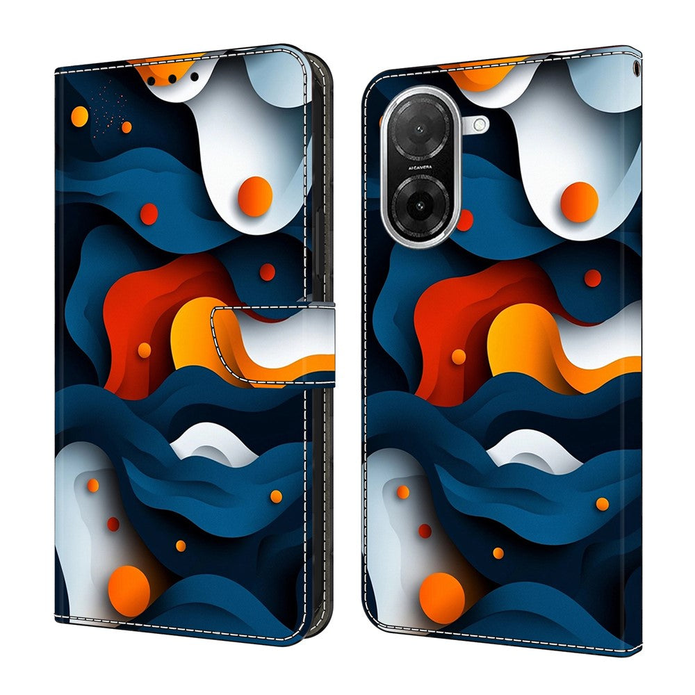 For Xiaomi Redmi A5 NFC (EU) (173.45mm) Case Wallet Stand Pattern Printing PU Leather Flip Phone Cover