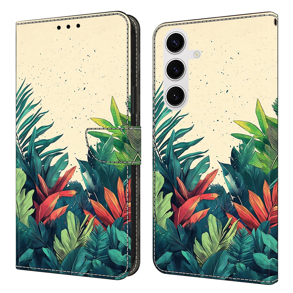 Plånboksfodral för Samsung Galaxy S26+ med mönstertryck i PU-läder, fällbart stativ