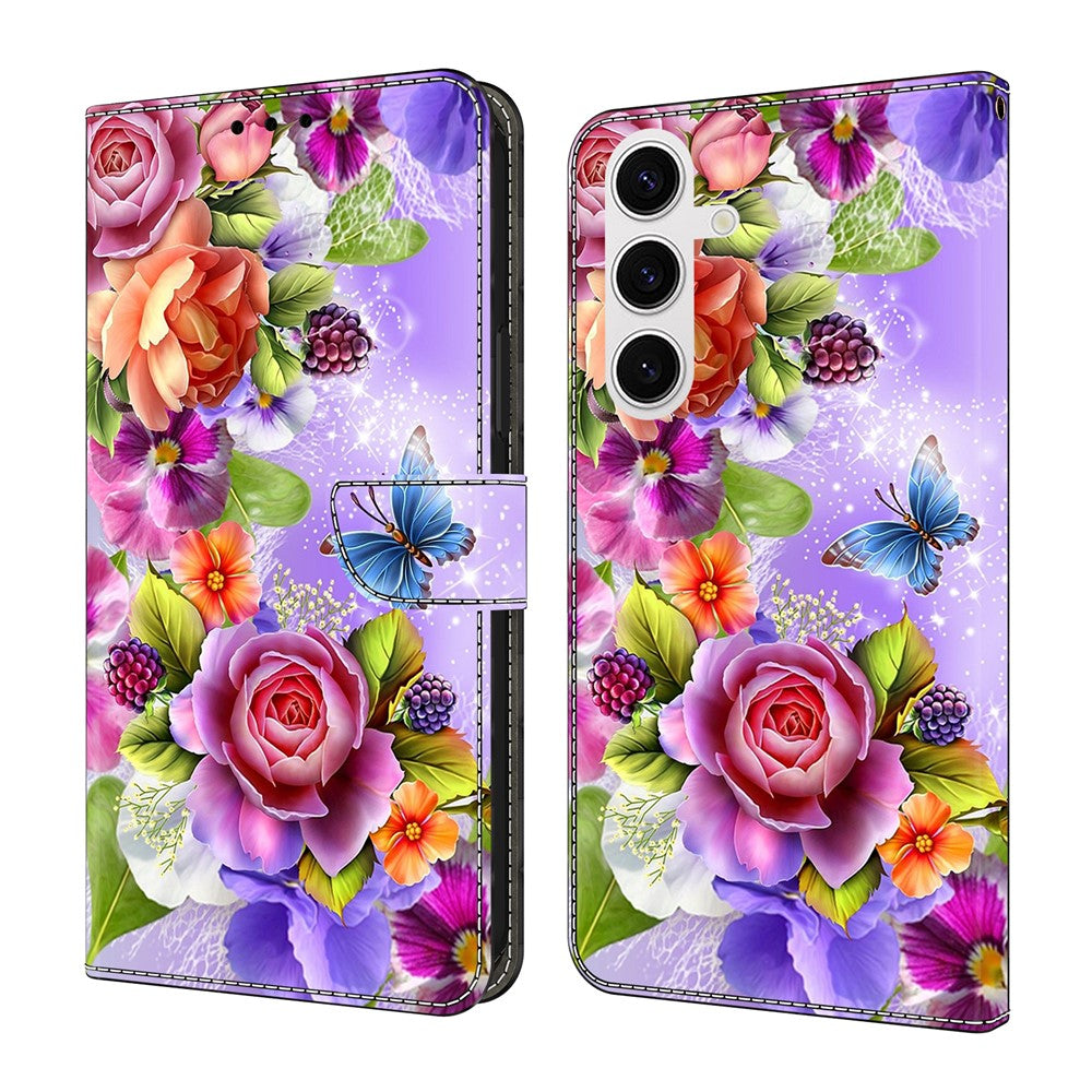 Plånboksfodral för Samsung Galaxy S26+ med mönstertryck i PU-läder, fällbart stativ